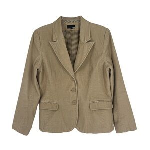 H&M Corduroy lined Tan Retro Office Fall blazer L